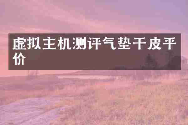 虚拟主机测评气垫干皮平价