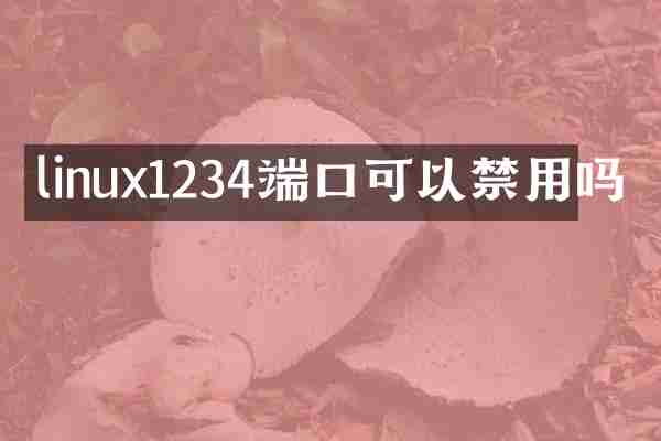 linux1234端口可以禁用吗