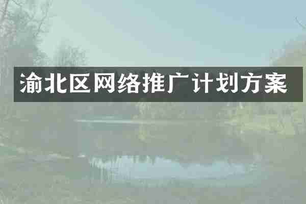 渝北区网络推广计划方案