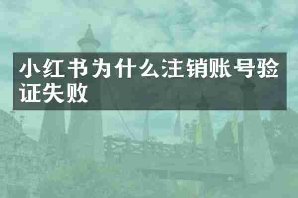 小红书为什么注销账号验证失败