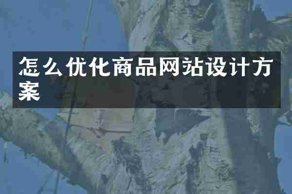 怎么优化商品网站设计方案