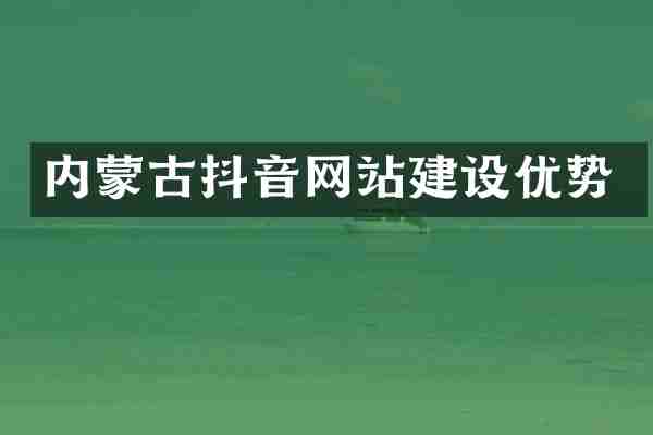 内蒙古抖音网站建设优势