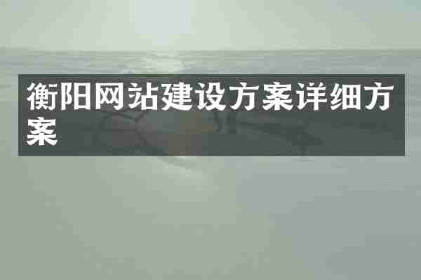 衡阳网站建设方案详细方案