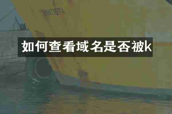 如何查看域名是否被k