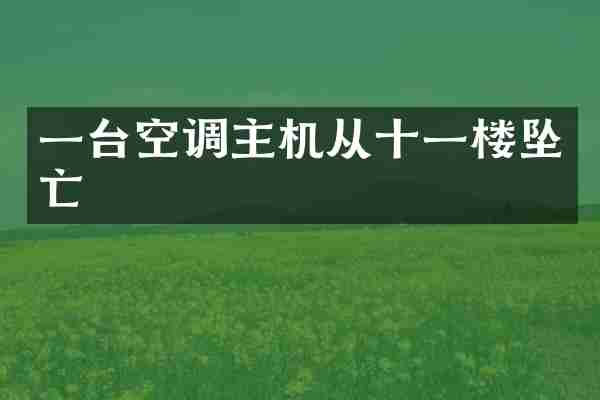 一台空调主机从十一楼坠亡