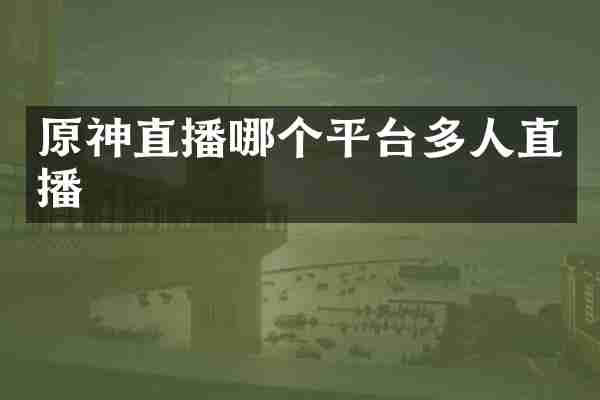 原神直播哪个平台多人直播