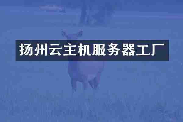 扬州云主机服务器工厂
