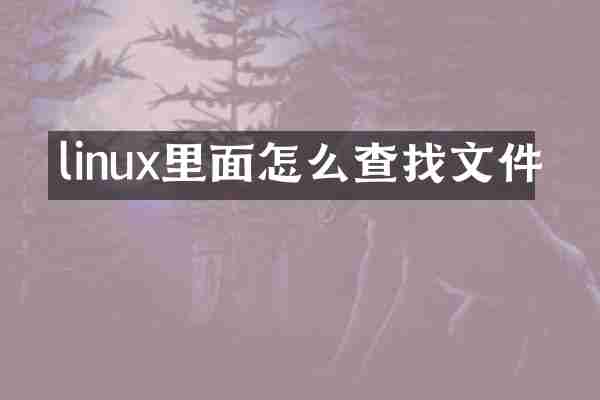 linux里面怎么查找文件