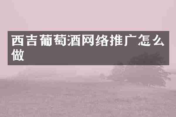 西吉葡萄酒网络推广怎么做