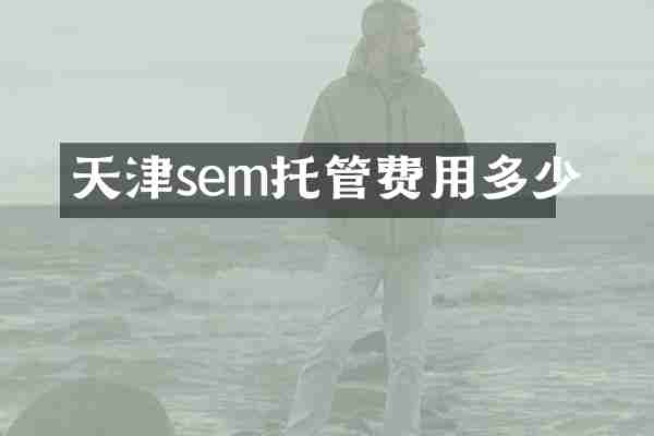 天津sem托管费用多少