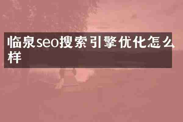 临泉seo搜索引擎优化怎么样