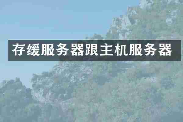 存缓服务器跟主机服务器