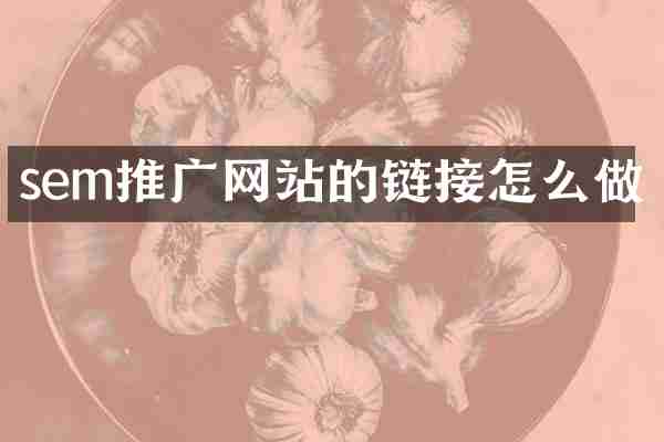 sem推广网站的链接怎么做