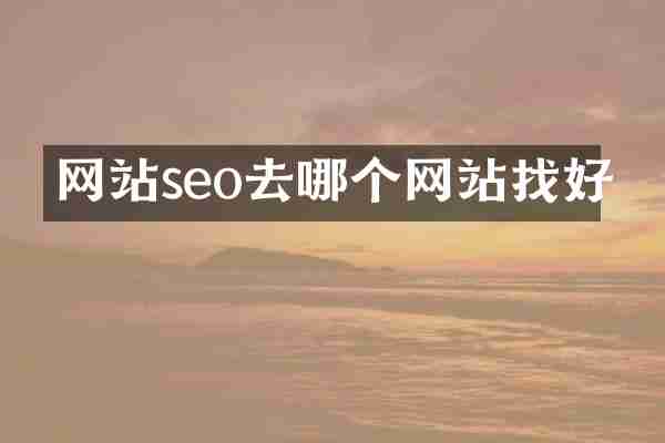 网站seo去哪个网站找好
