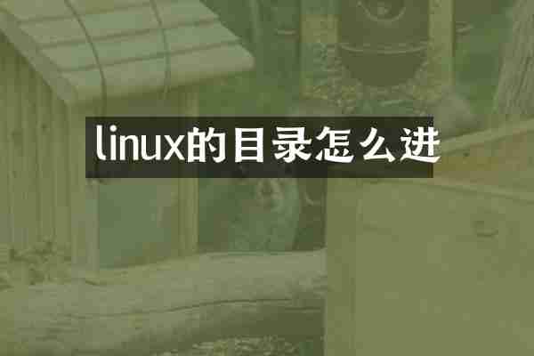linux的目录怎么进