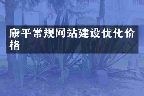 康平常规网站建设优化价格
