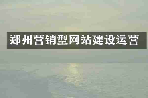 郑州营销型网站建设运营