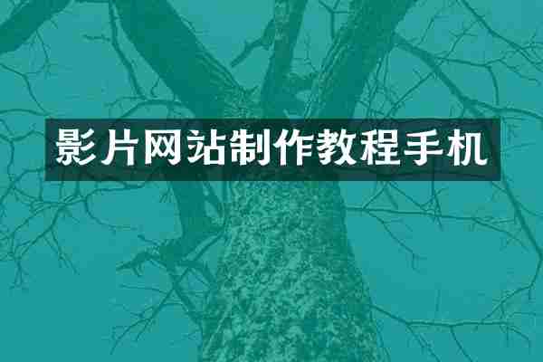 影片网站制作教程手机