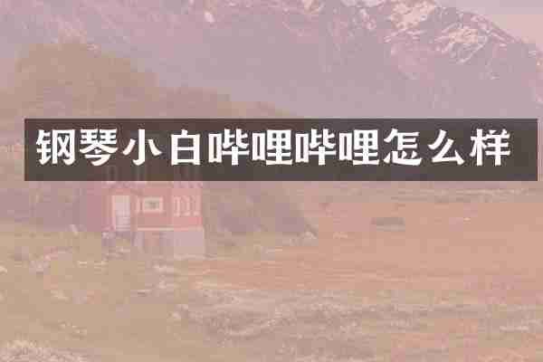 钢琴小白哔哩哔哩怎么样