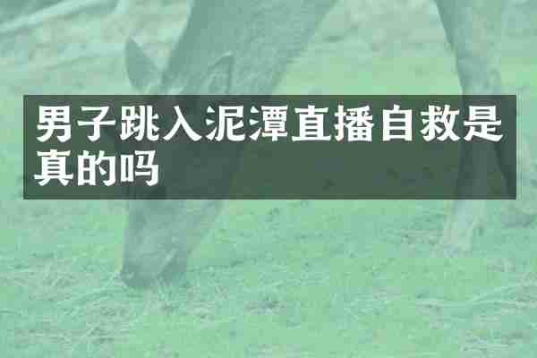 男子跳入泥潭直播自救是真的吗