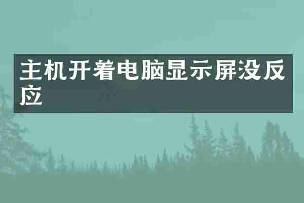 主机开着电脑显示屏没反应
