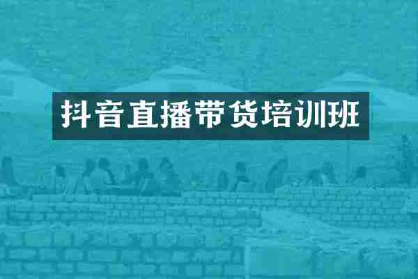 抖音直播带货培训班