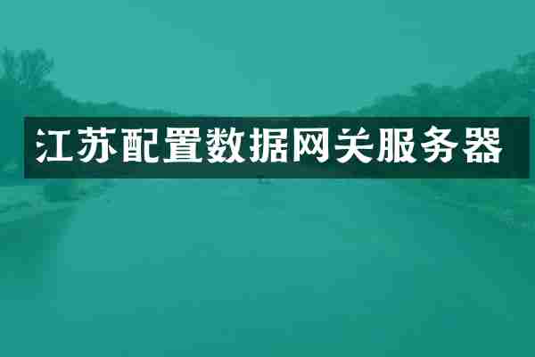 江苏配置数据网关服务器