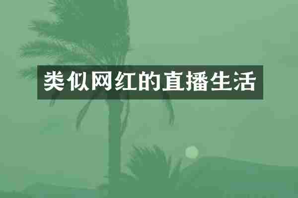 类似网红的直播生活