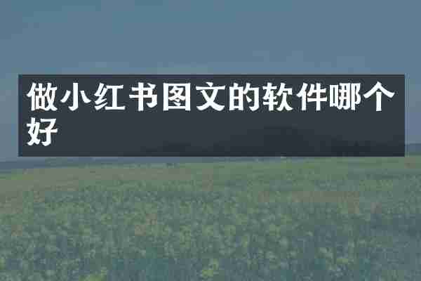 做小红书图文的软件哪个好