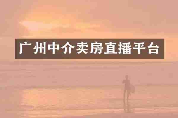 广州中介卖房直播平台