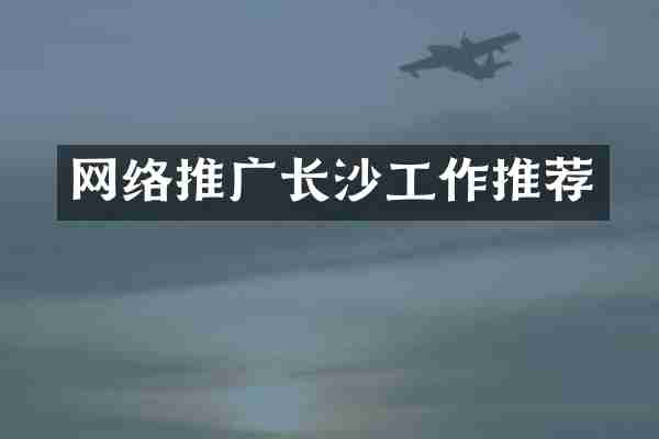 网络推广长沙工作推荐