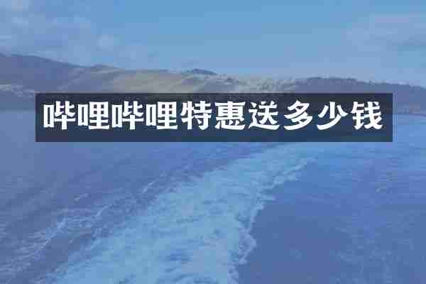 哔哩哔哩特惠送多少钱