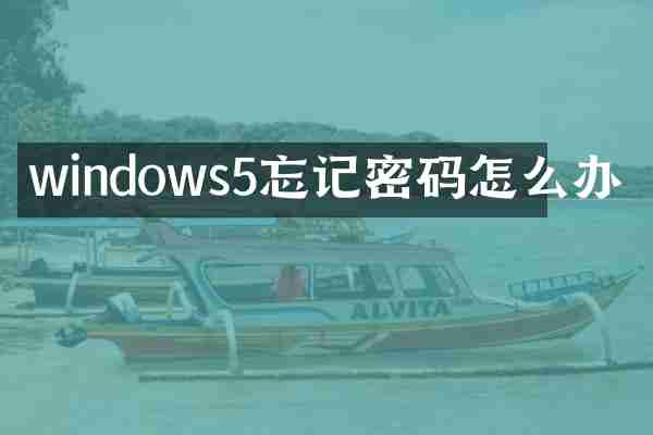 windows5忘记密码怎么办