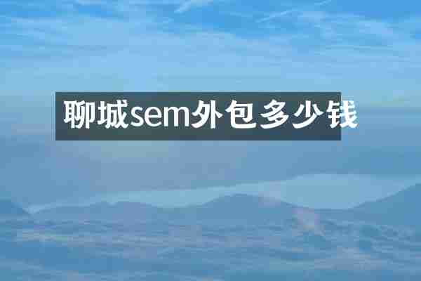 聊城sem外包多少钱