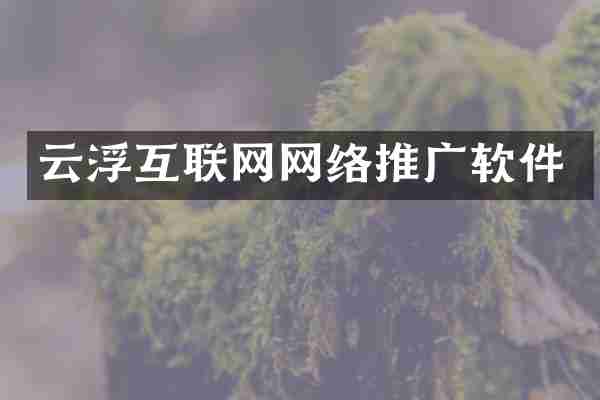 云浮互联网网络推广软件