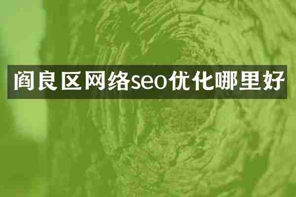 阎良区网络seo优化哪里好