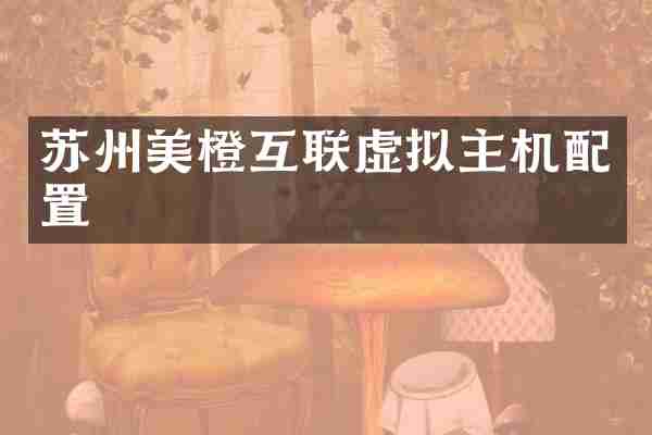 苏州美橙互联虚拟主机配置