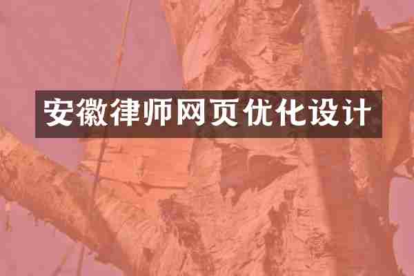 安徽律师网页优化设计