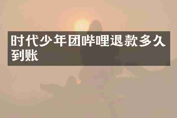 时代少年团哔哩退款多久到账