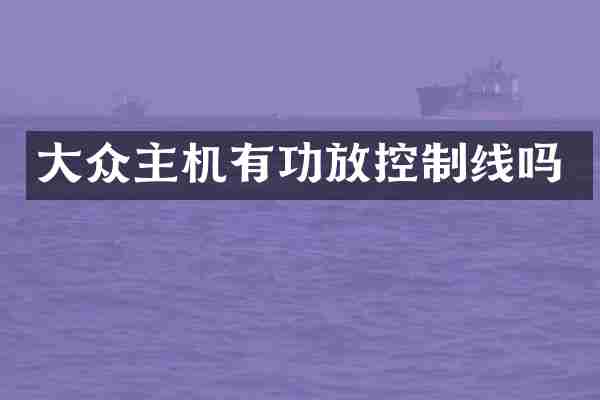 大众主机有功放控制线吗