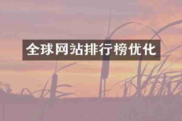全球网站排行榜优化