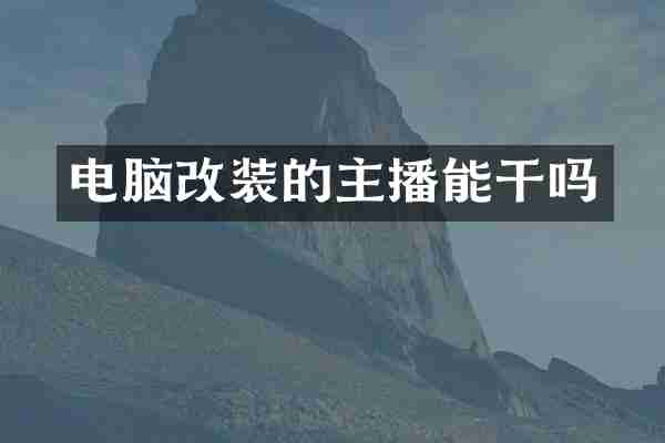 电脑改装的主播能干吗