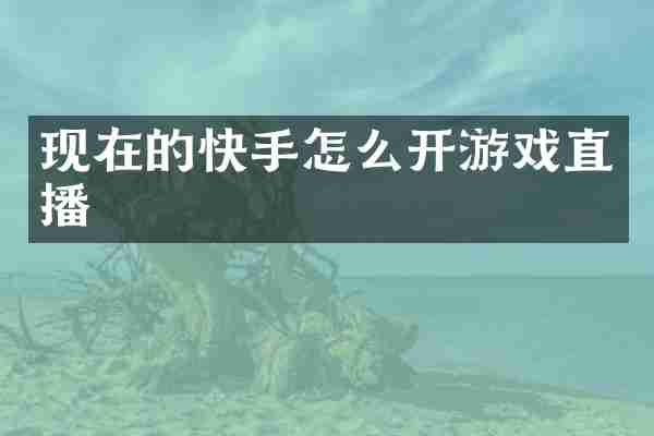 现在的快手怎么开游戏直播