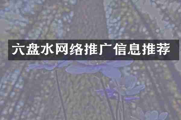 六盘水网络推广信息推荐