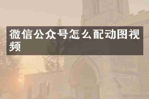 微信公众号怎么配动图视频