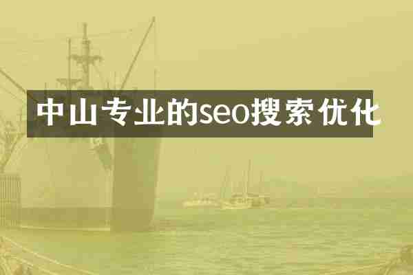 中山专业的seo搜索优化
