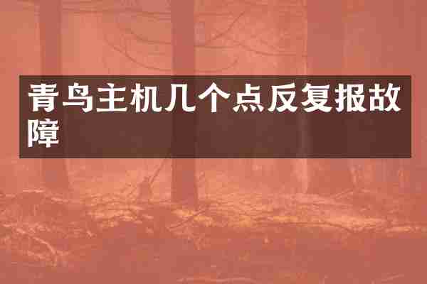青鸟主机几个点反复报故障