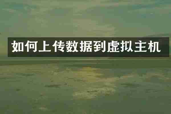 如何上传数据到虚拟主机
