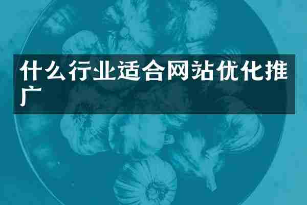 什么行业适合网站优化推广