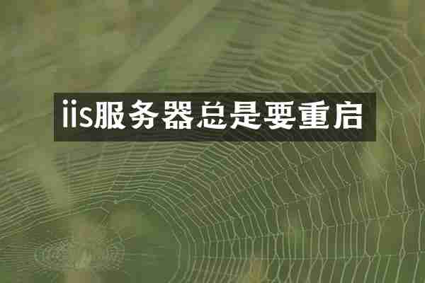 iis服务器总是要重启